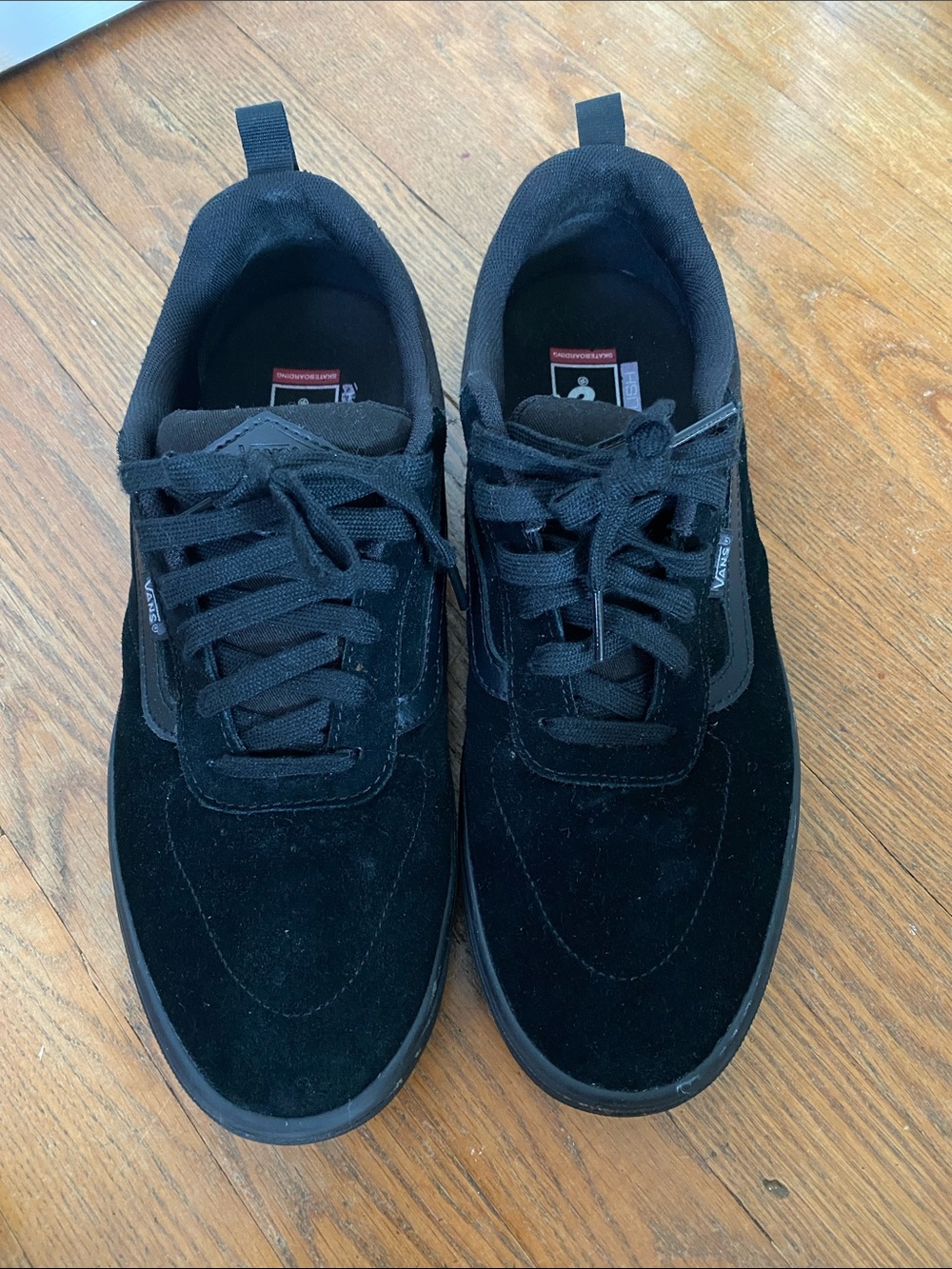 Vans Skate Curren Caples Blackout Skate Shoes Triple Black Sneaker Low Top Sz 11
